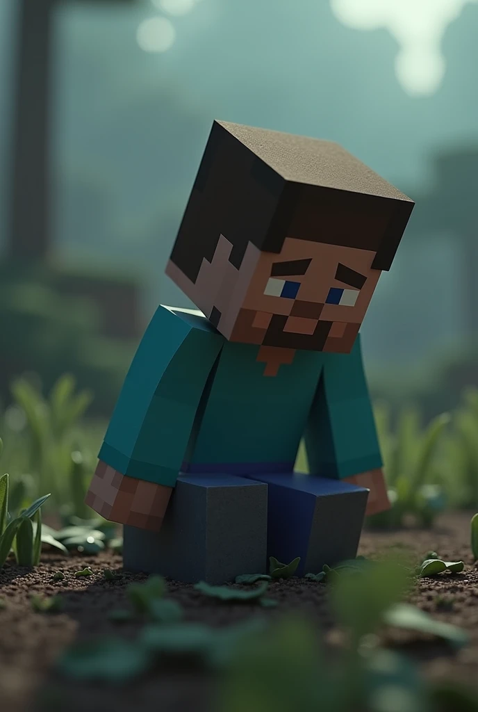 Minecraft steve sad moment for Alexa dead