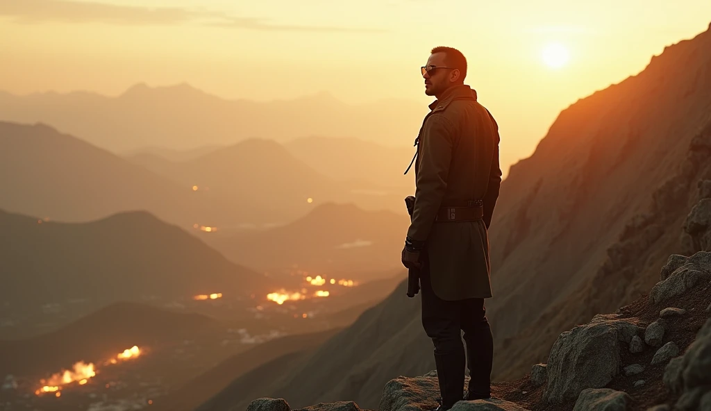 Scene 9: Location: Peak

At the mountain's peak, Alok Free Fire overlooks the battlefield, his sunglasses reflecting the setting sun. He strategizes the next move with his team.