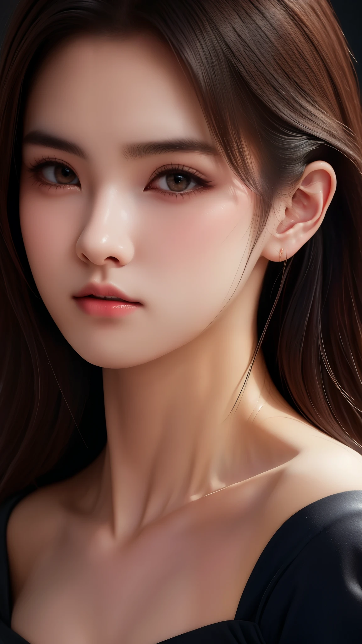 The portrait artwork of a beautiful girl with the theme of light and darkness, ultra-sharp CG at 16k resolution, a masterpiece, Excellent image quality, Very delicate), (Great light and shadow, Exquisite and beautiful), Really smooth skin, Bright face, Displaying near-perfect 18k quality, versatile, lovely.