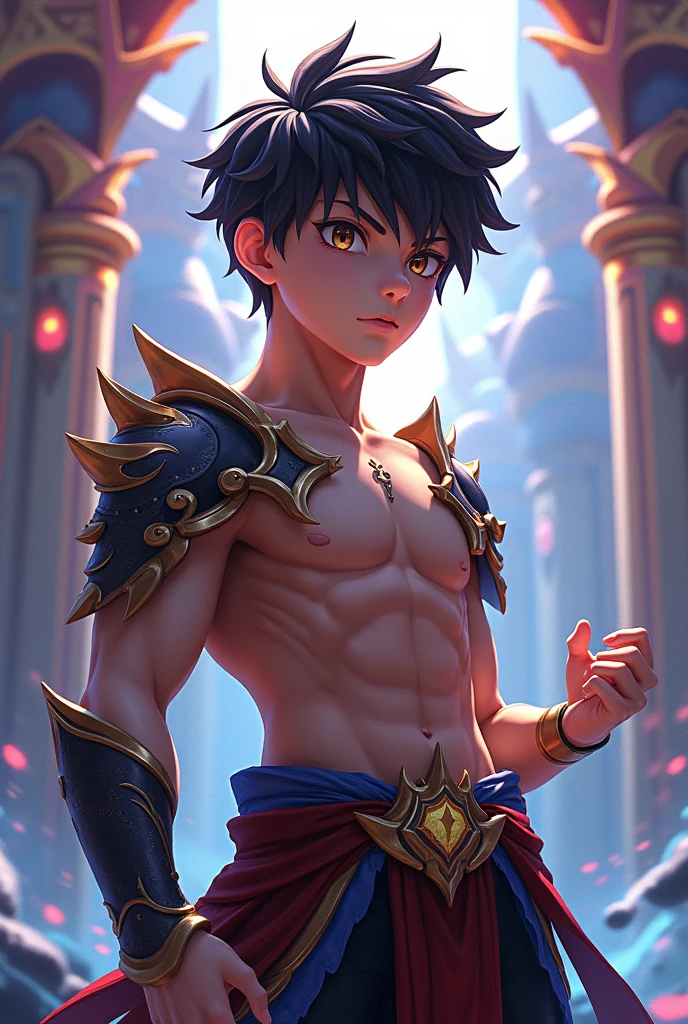 1 boy, genshin impact, kinich, muscle,