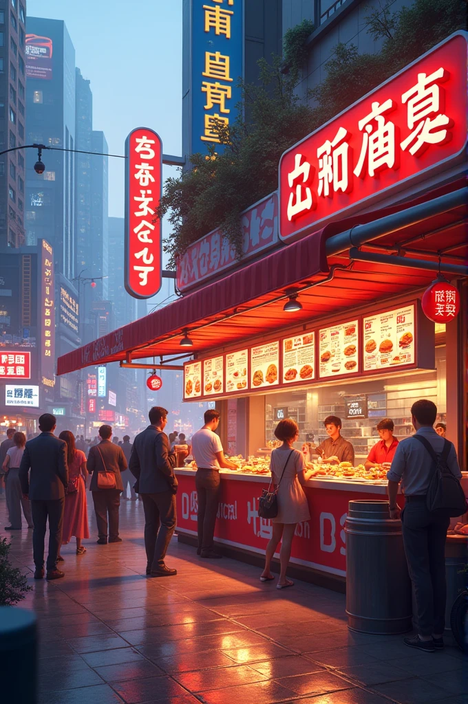 Create a beautiful fast food corner