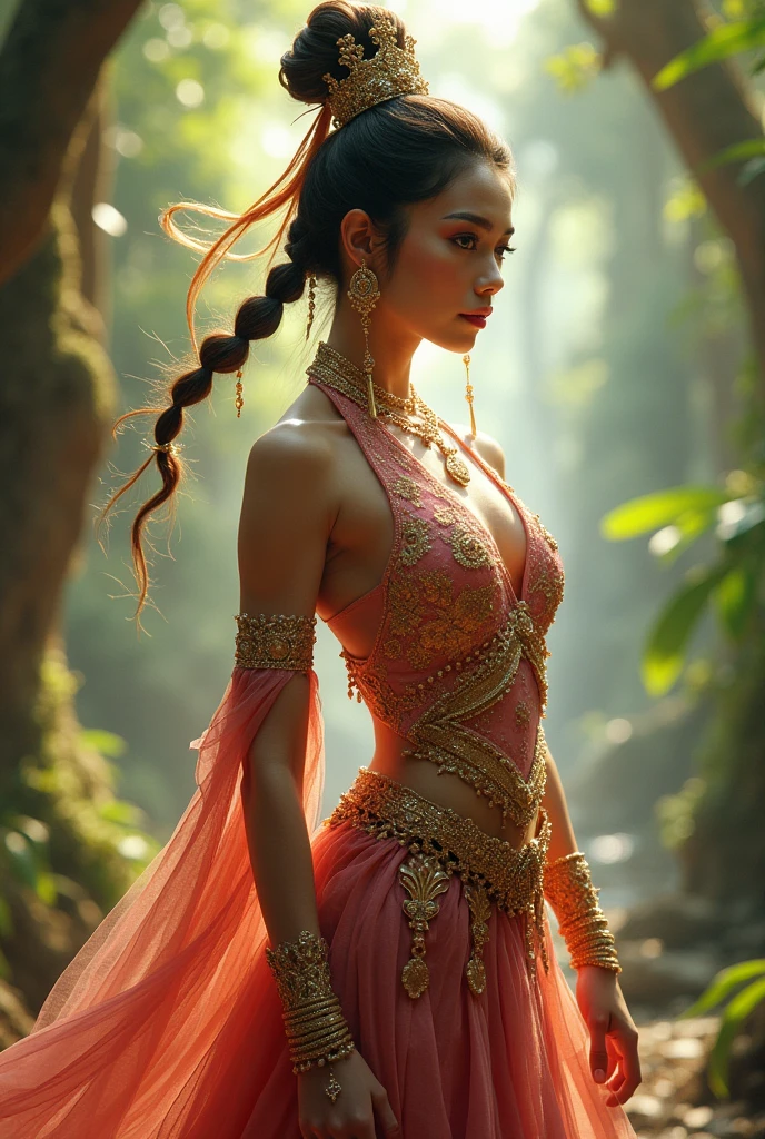 malaysia traditional warrior princess silat sparkly outfit