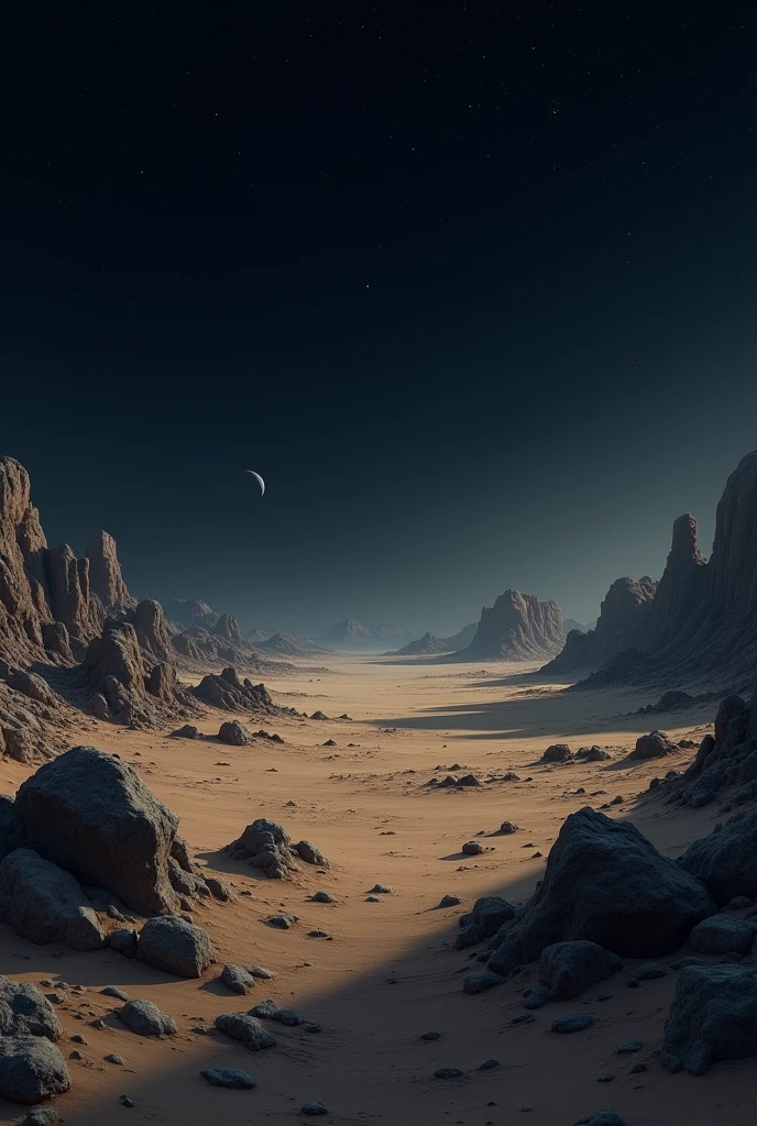desert,Rocky Plateau and desert, brake,nighttime