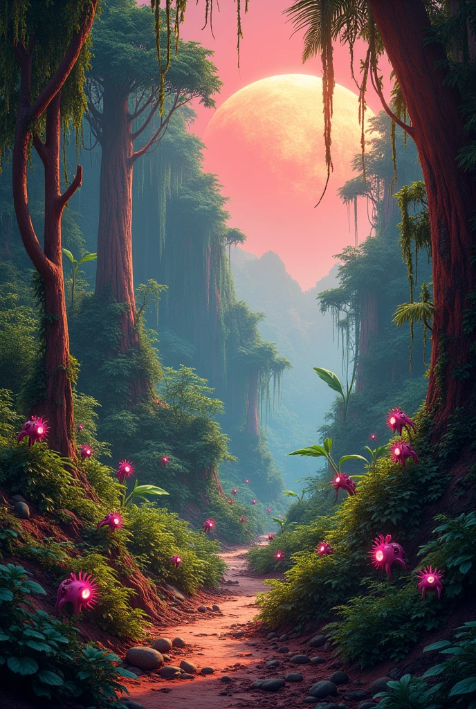 Mars rain forest with Animal