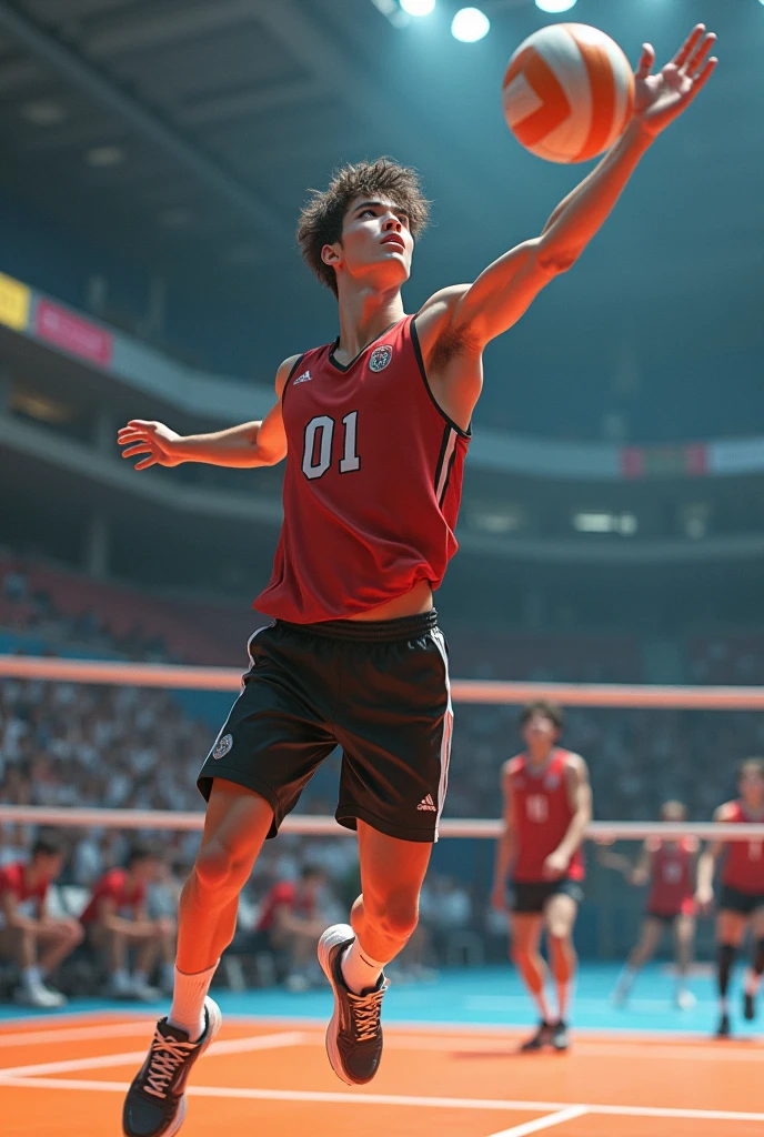 kim taehyung plays volleyball