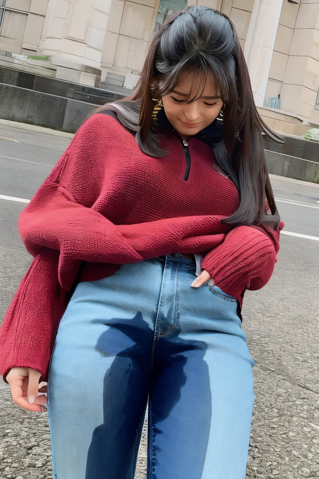 Genshin Impact girl peed her pants