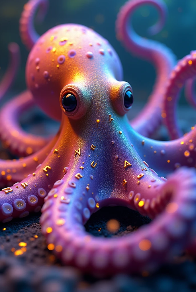 Here's a detailed AI prompt for the image of a beautiful, colorful octopus with "trendy konter" text on its body:

"A stunning, close-up view of a vibrant, multicolored octopus. Its smooth, flowing tentacles display a mesmerizing blend of bright hues—shimmering purples, electric blues, vivid pinks, and rich oranges. The octopus has an elegant, graceful appearance with a soft, glossy texture. Scattered across its body and tentacles, intricate, glowing letters spell out 'trendy konter,' seamlessly blending into its radiant colors. The background is a soft, underwater scene with gentle lighting, highlighting the octopus's beauty and creating a magical, otherworldly feel."