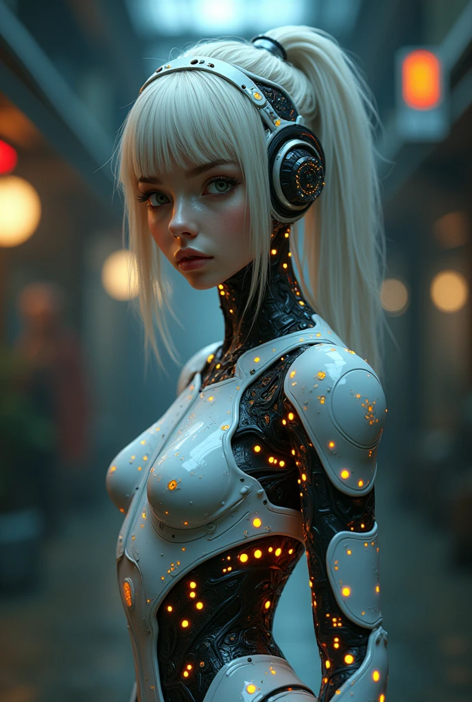 Cybernetic biomechanical girl 