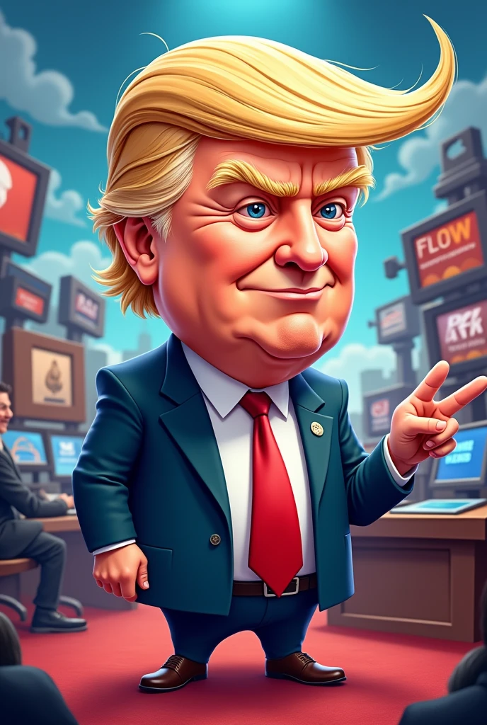 make a cartoon character of trump
