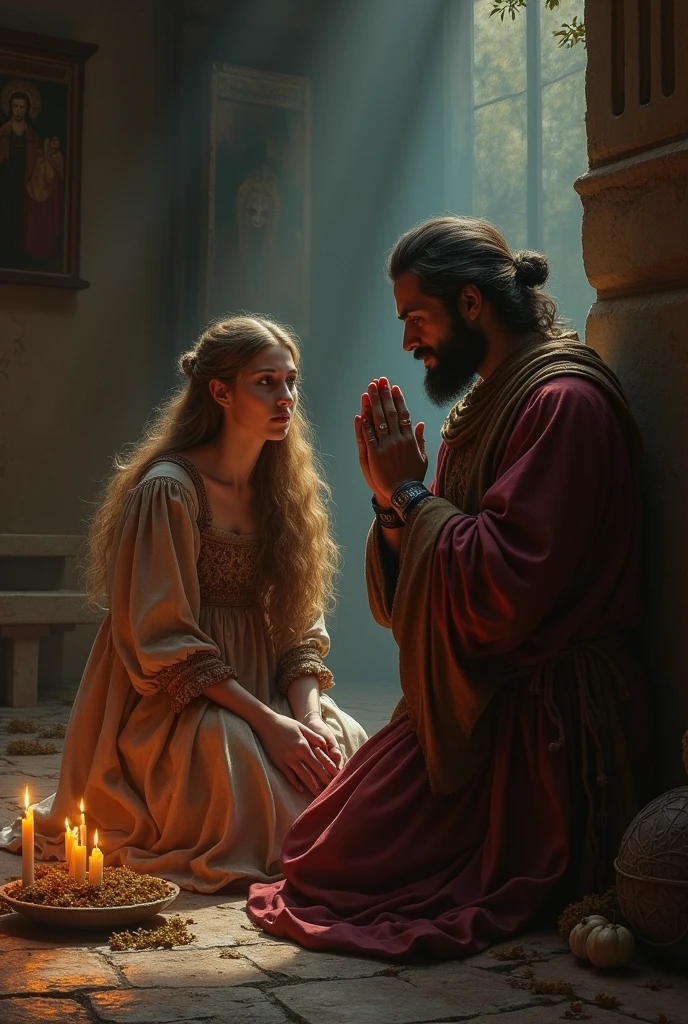 Rapunzel father n mother pray for baby