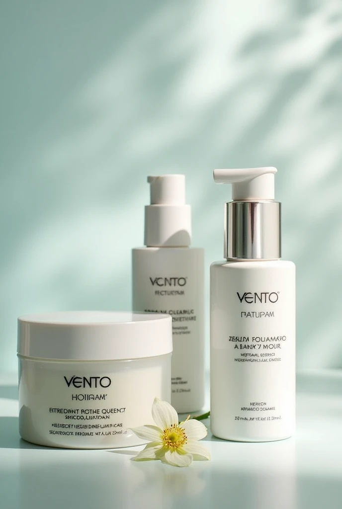 CREATE A SCRUB, A SERUM AND A NIGHT CREAM FOR THE FACE NAME VENTO