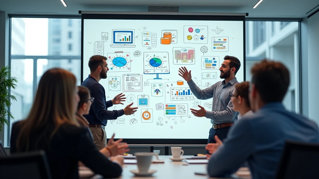 : A group of colleagues collaborating around a digital whiteboard, brainstorming ideas in a well-lit corporate meeting room. 8k  