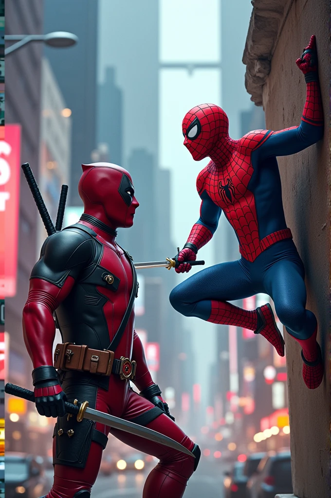 Deadpool and Spiderman 