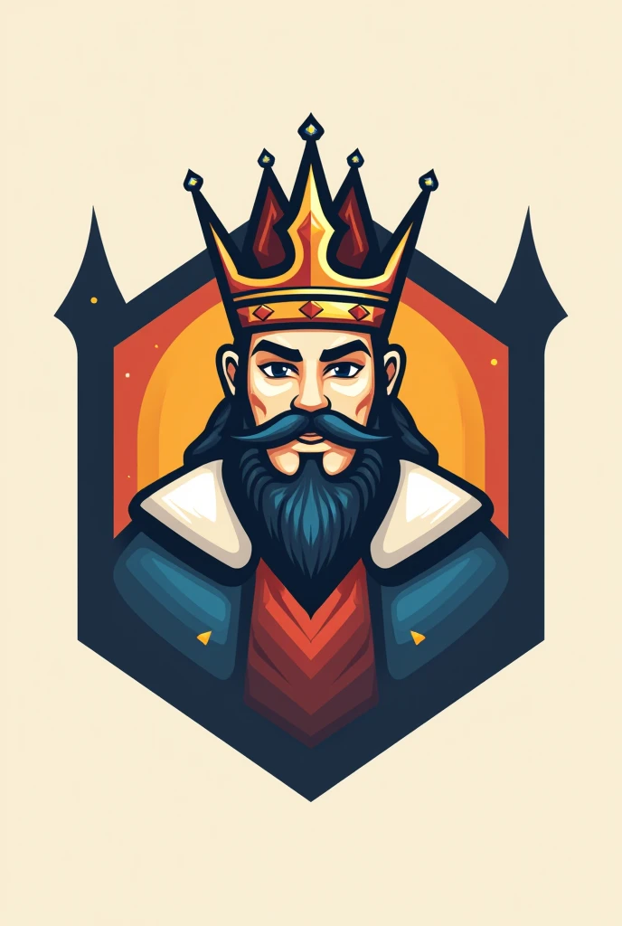 I want an animated logo named King Shop, in yellow and black colors