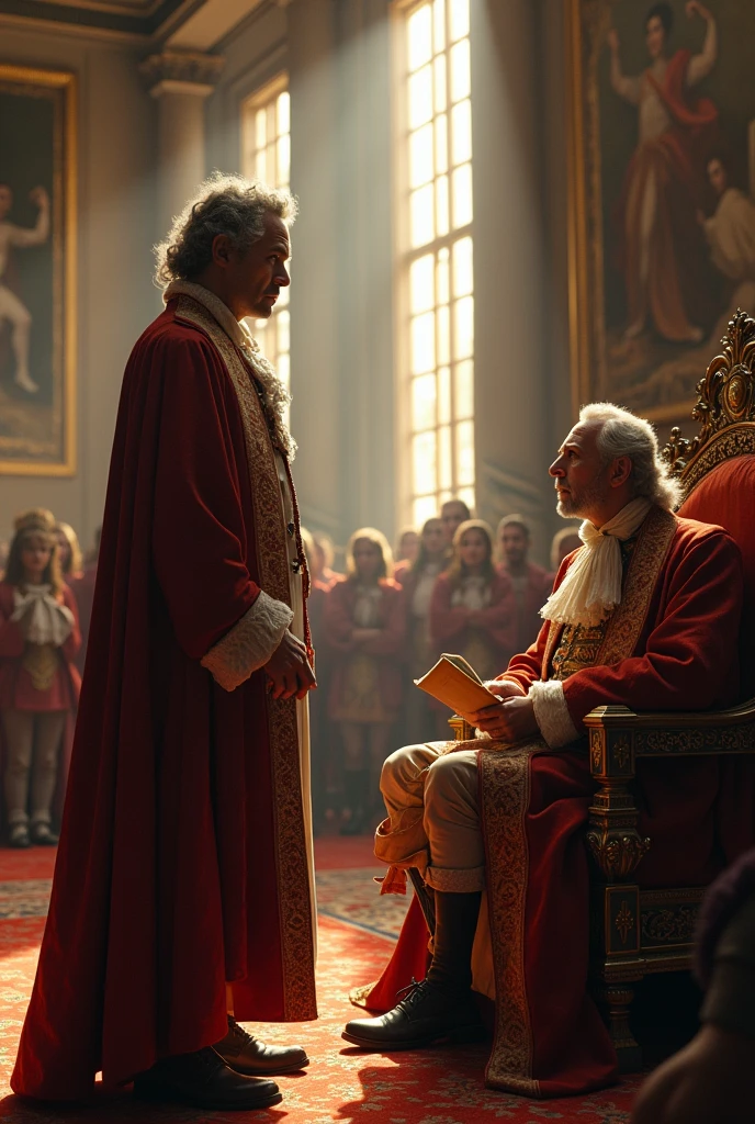 I want picture to john locke with William orange king in courtroom
