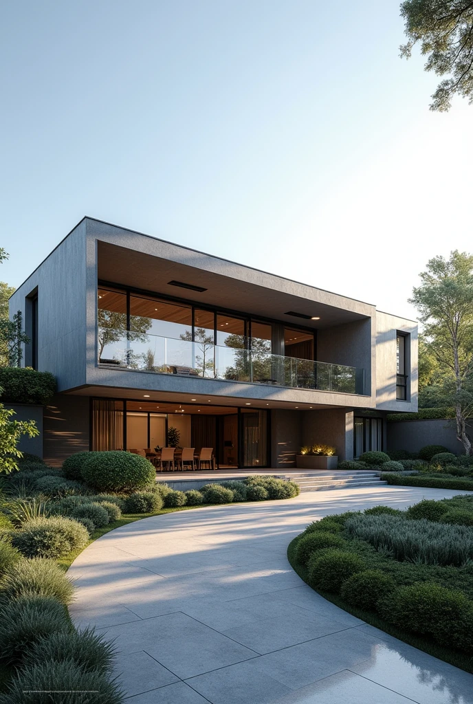 A contemporary single storey manison
Facing forward