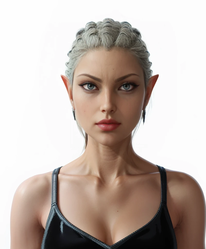 Jaheira is a beautiful, sexy glamorous elf girl, 3, Jaheira hairstyle, Jaheira hair color, large expressive blue eyes, long black thick eyelashes, straight chiseled nose, full juicy lips, light perfect skin, Jaheira beautiful aristocratic face, bright makeup, scarlet lipstick on the lips, beautiful shadows on the upper eyelid, Slender beautiful figure, beautiful breasts, thin waist, long slender perfect legs, high-heeled Mintara boots, high-heeled shoes, Jaheira armor, large earrings, huge earrings, beautiful symmetrical toes, Red manicure, Looking at the viewer, Full-length photo, Realism, UHD, retina, masterpiece, accurate, anatomically correct, textured skin, super detail, high details, high quality, award winning, best quality, highres, 1080P