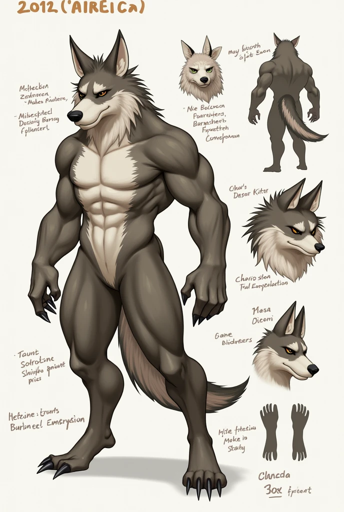 Furry reference Sheet male