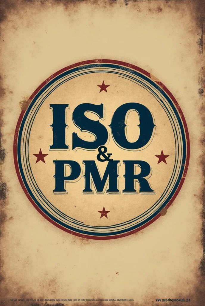 Draw a round football club logo, with a vintage design, the club name is ISO & PMR