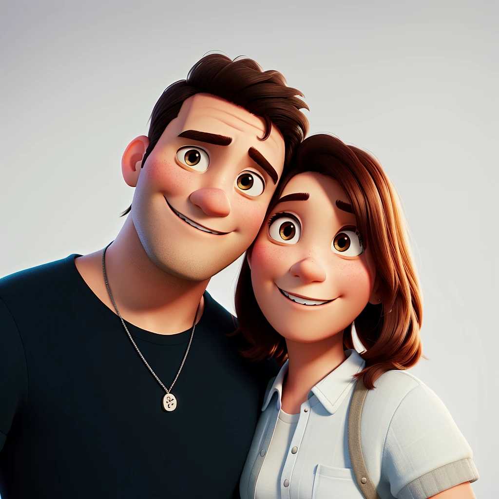 Husband and wife, pixar art, high qualiy, best qualityer