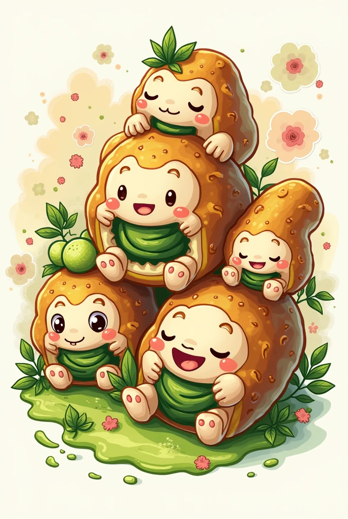 Pastries with Matcha filling Logo: text: CEMAL COMEDY