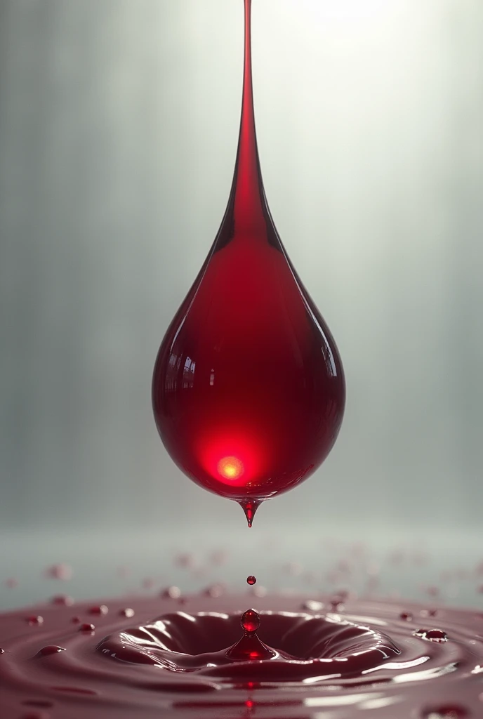 drop of blood falling from a height of 10 meters