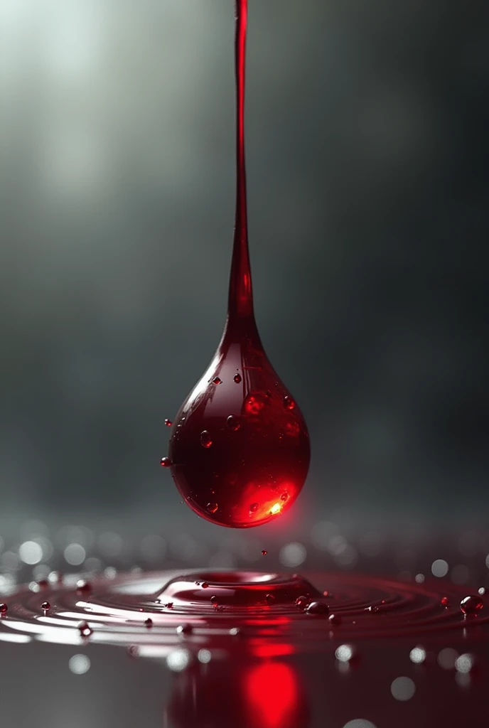 drop of blood falling from a height of 10 meters