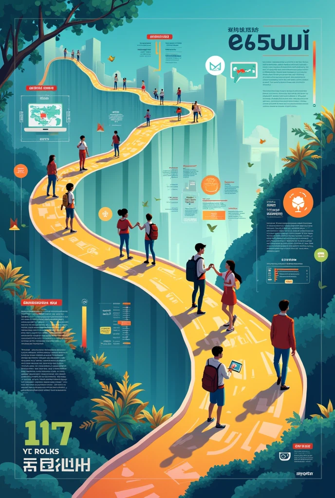 poster on the theme "from clicks to progress: youth digital pathways for sustainable development"