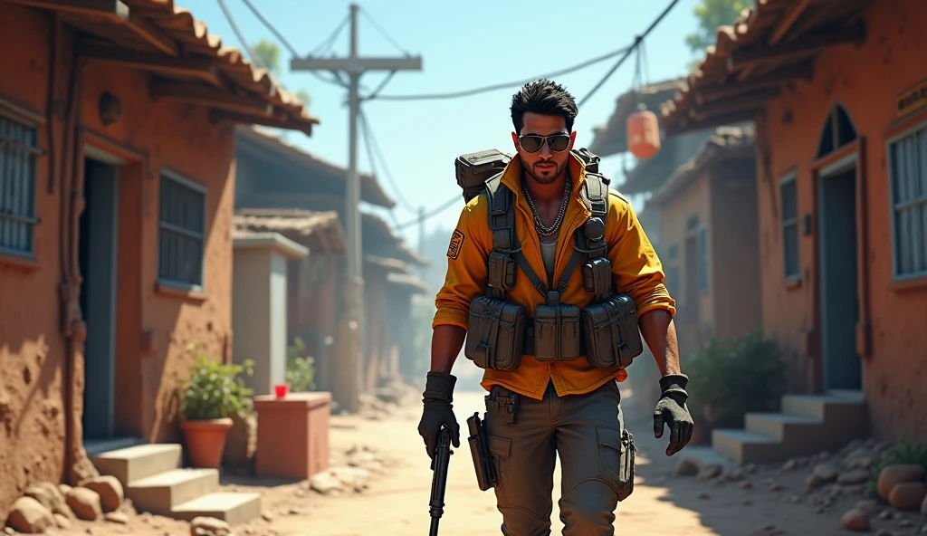 Scene 20: Location: Rim Nam Village

Alok Free Fire, sunglasses on, moves stealthily through Rim Nam Village. He hacks into a control terminal, redirecting an enemy supply drop to his team.