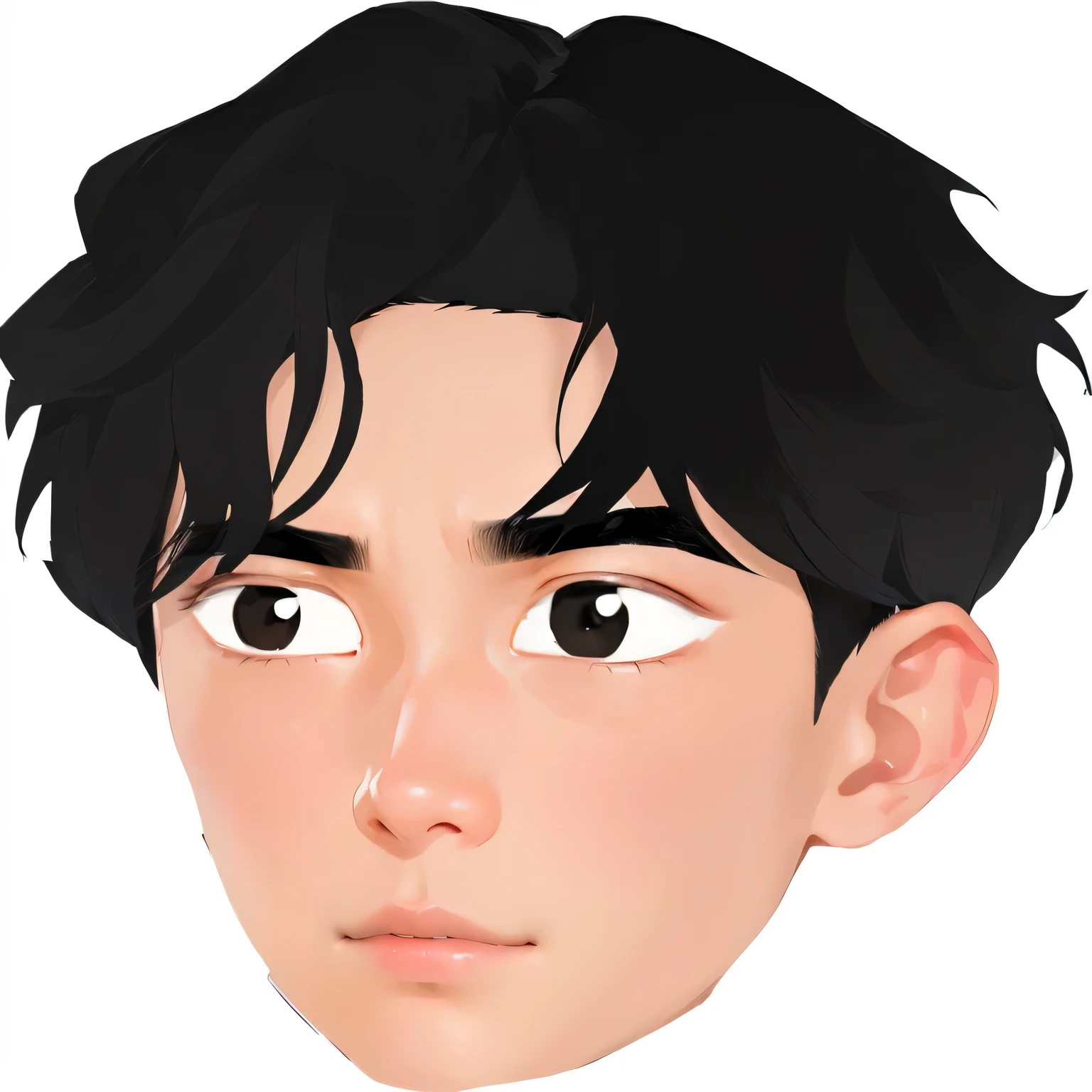 cartoon man with black hair and a white shirt with a tie, handsome young man face, detailed face of a asian boy, handsome detailed face, a handsome man,black short hair, young adorable korean face, with very highly detailed face, boy has short black hair, detailed attractive face, young cute wan asian face, boy with neutral face, portrait of kpop idol