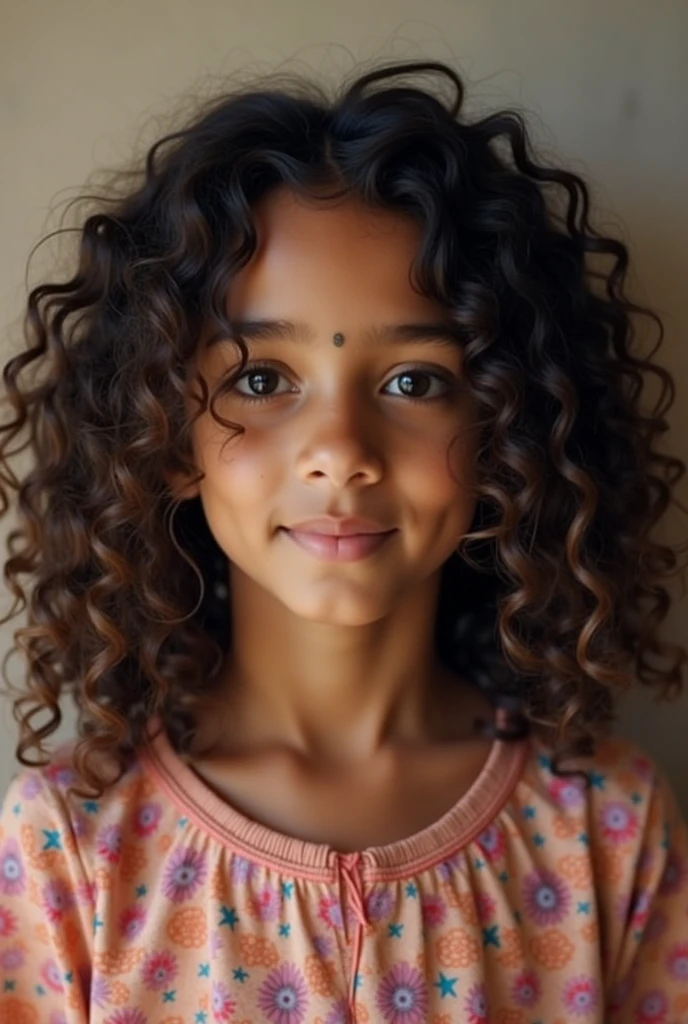 A Bangladeshi girl with curly hair