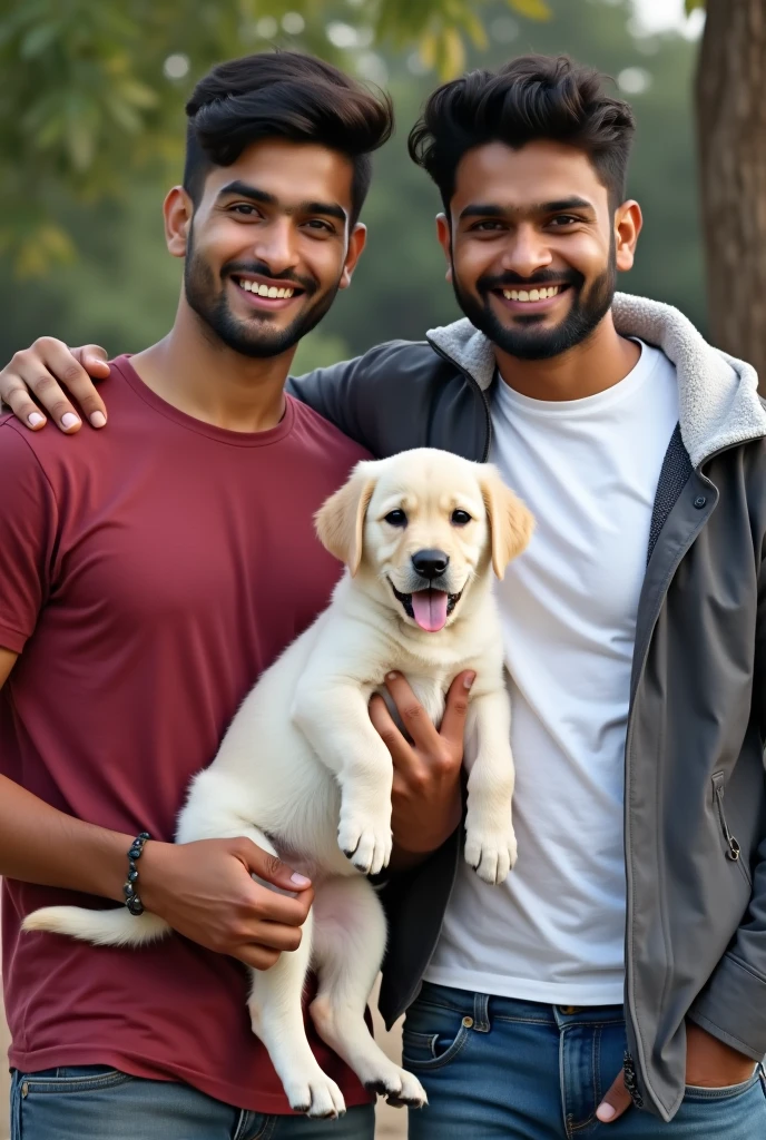 How about drawing a happy man, with a smile on his face, wearing comfortable clothes holding the collar of an excited dog in one hand and a wad of bills in the other? The dog could be jumping with joy around him, while the man looks ahead, confident and satisfied, showing the harmony between earning money and enjoying time with his canine friend during walks. The scene could be in a sunny park, with trees in the background and other people walking their dogs, conveying the feeling of a pleasurable and profitable activity at the same time. --auto --s2