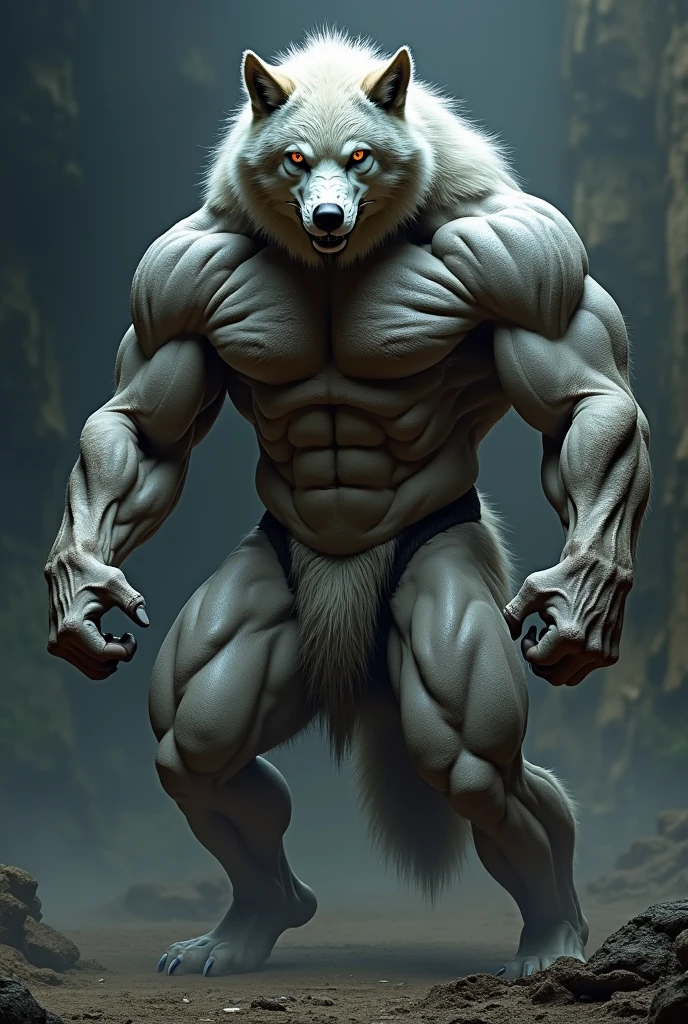 Wolf in bodybuilding image