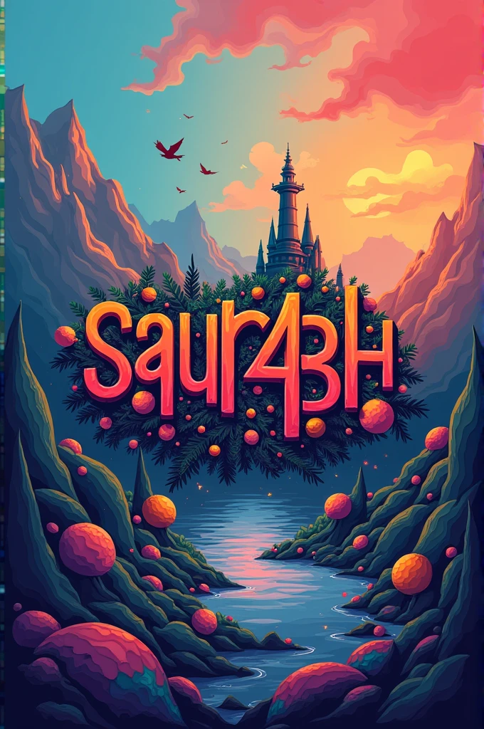 Saurabh name wallpaper to creative background 