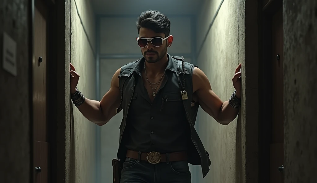 Scene 27: Location: Confinement*
Alok Free Fire is trapped in an enemy confinement, his sunglasses undeterred. He uses his intelligence and quick reflexes to escape, turning the tables on his captors.