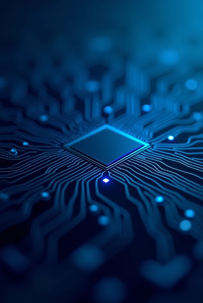 Create a background with a detailed electrical circuit in shades of blue. The design should include typical electronic circuit lines and connections., with a subtle glow effect to highlight details. The background should be a predominant shade of blue., with subtle color variations to create depth and texture, maintaining a technological and modern look.