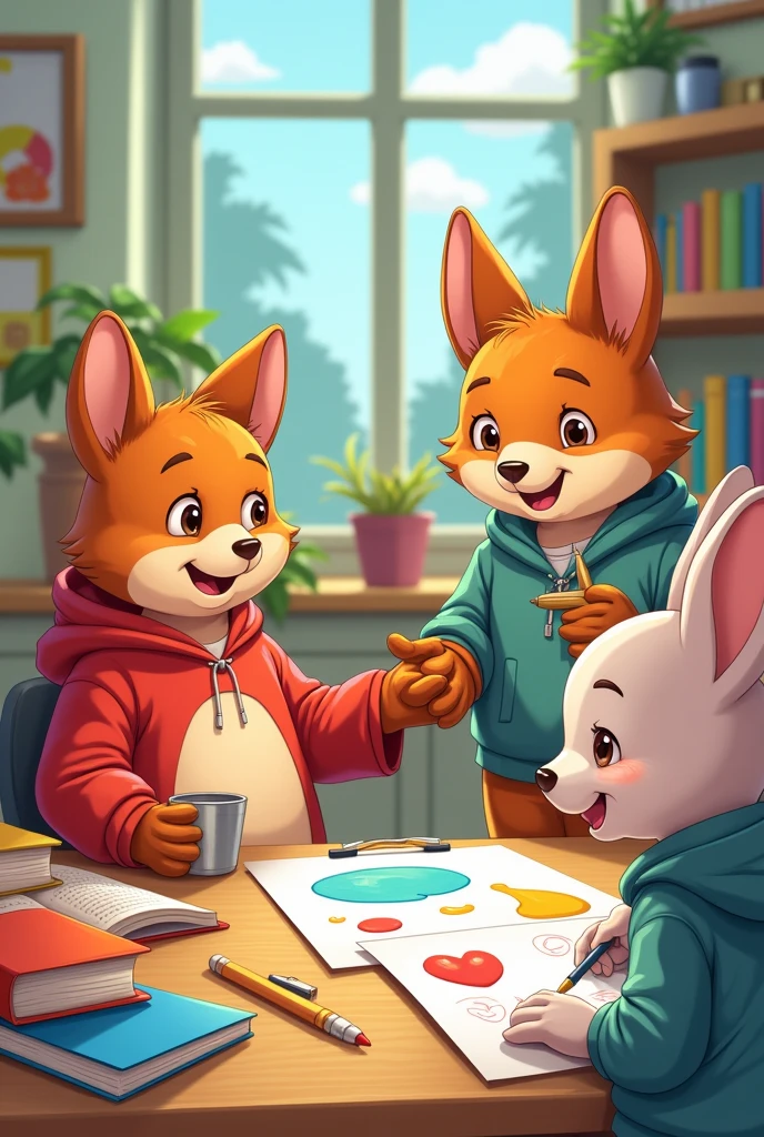 *Playful Characters**: Create cartoon-like characters, such as friendly animals, robots, or animated children, engaging in different learning activities like reading, drawing, or playing with educational toys.
For profile