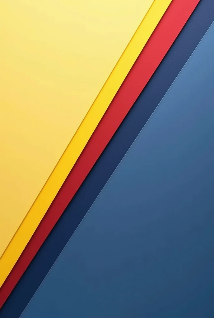 A design divided into two diagonal halves. The upper half has the colors of the Ecuadorian flag (yellow, blue and red) and the lower half with the colors  (blue and maroon). 
