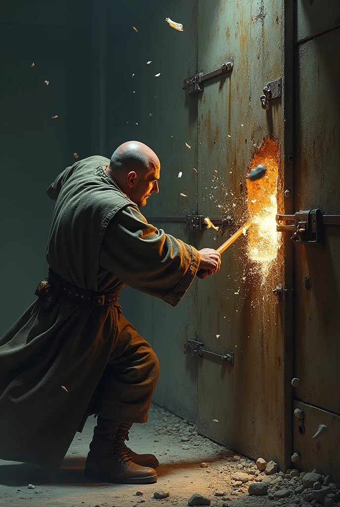 hammer break the lock
