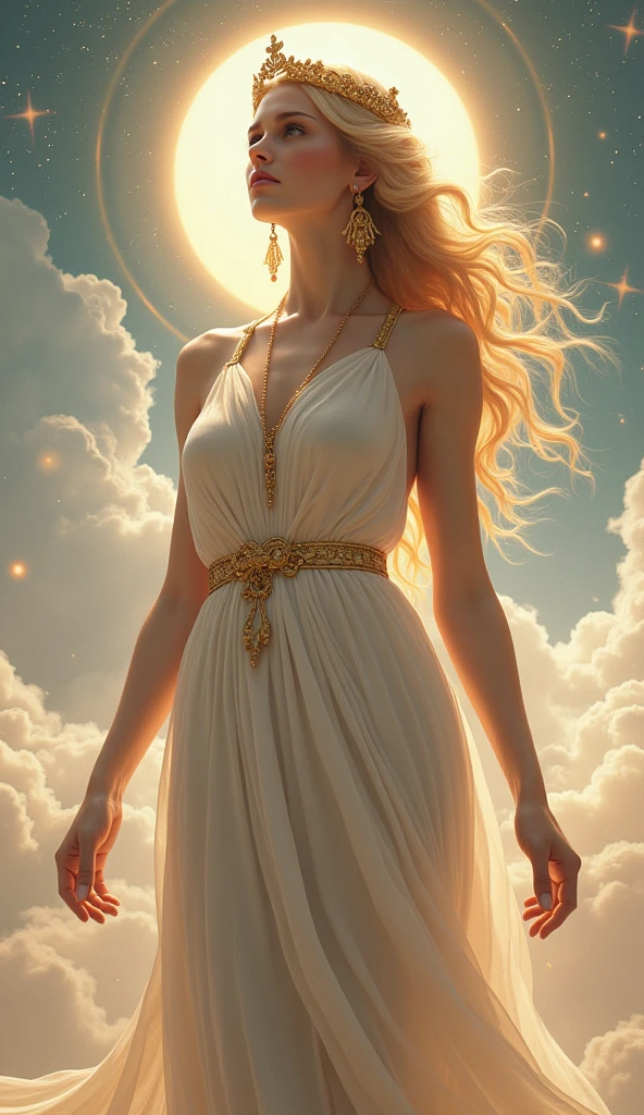 The very beautiful goddess Hera, whole body