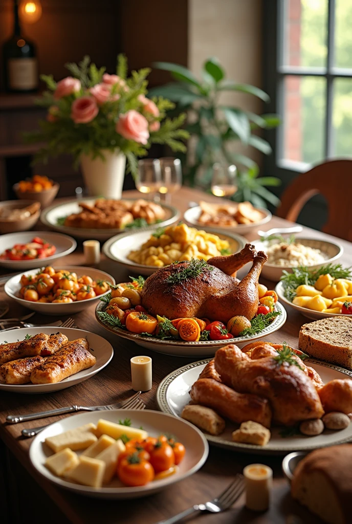 A table filled with sumptuous food