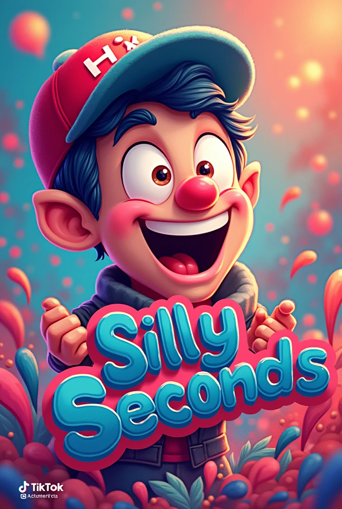 create a tiktok profile picture with SillySeconds theme and writing
