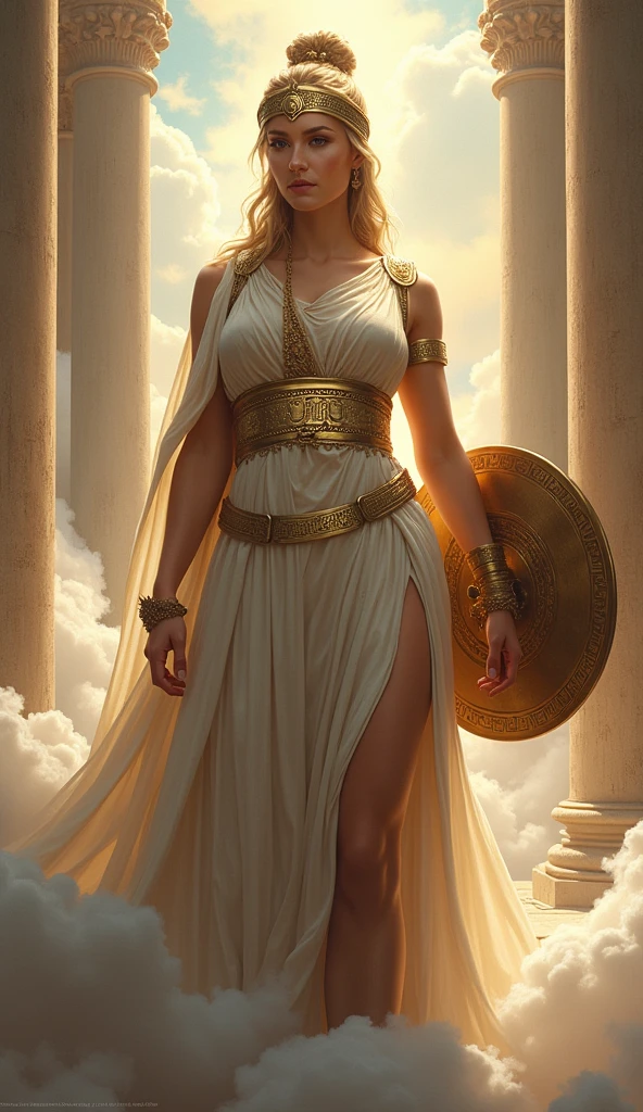 Very beautiful goddess Athena, whole body