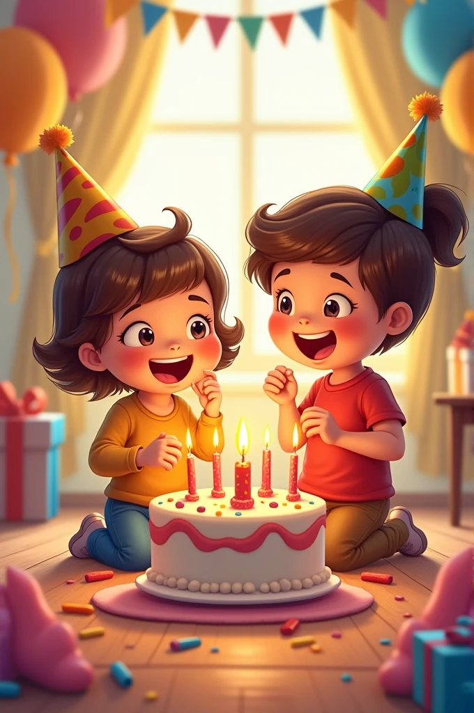 Cumpleaños 🎂🎉 un niño y una niña