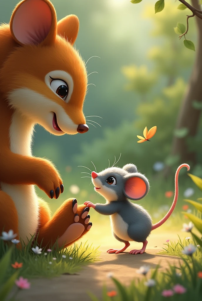 little mouse accidentally ran across his paw. Kids poem