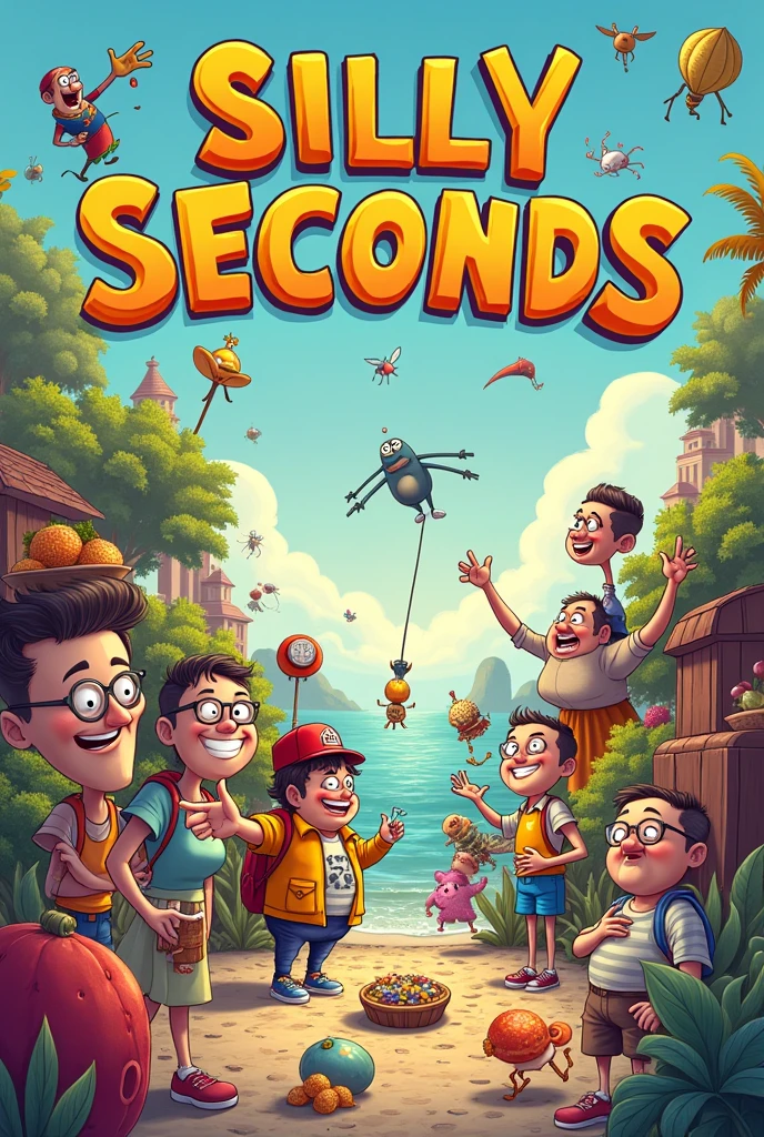 create a funny photo with SillySeconds theme and writing