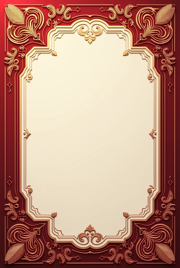 Red colour royalty boder design