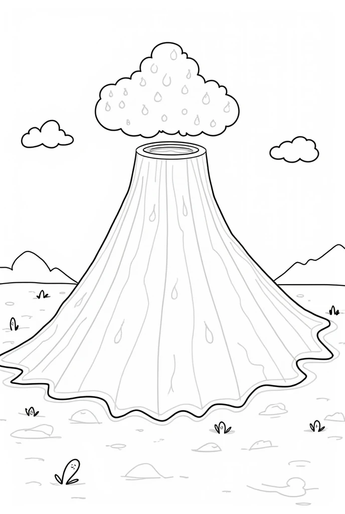 A paint by number coloring book volcano for coloring kids make it all white white color palette