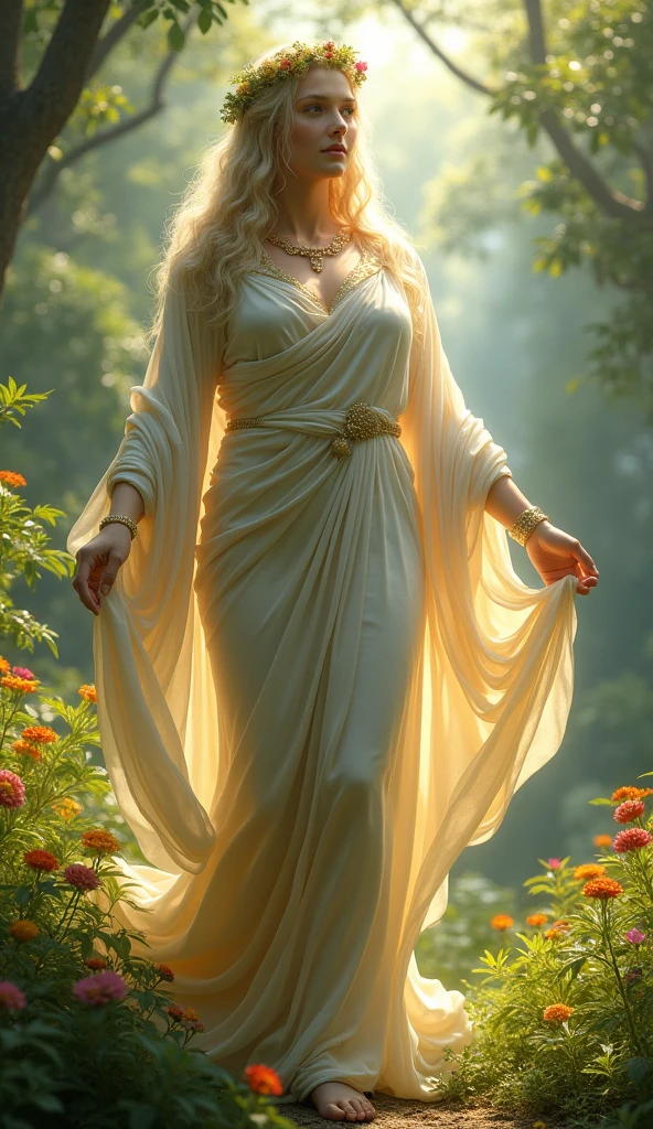 The very beautiful goddess Demeter, whole body