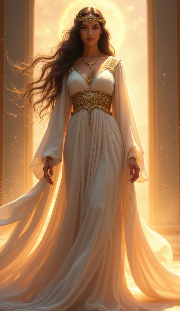 Very beautiful goddess Hestia, whole body